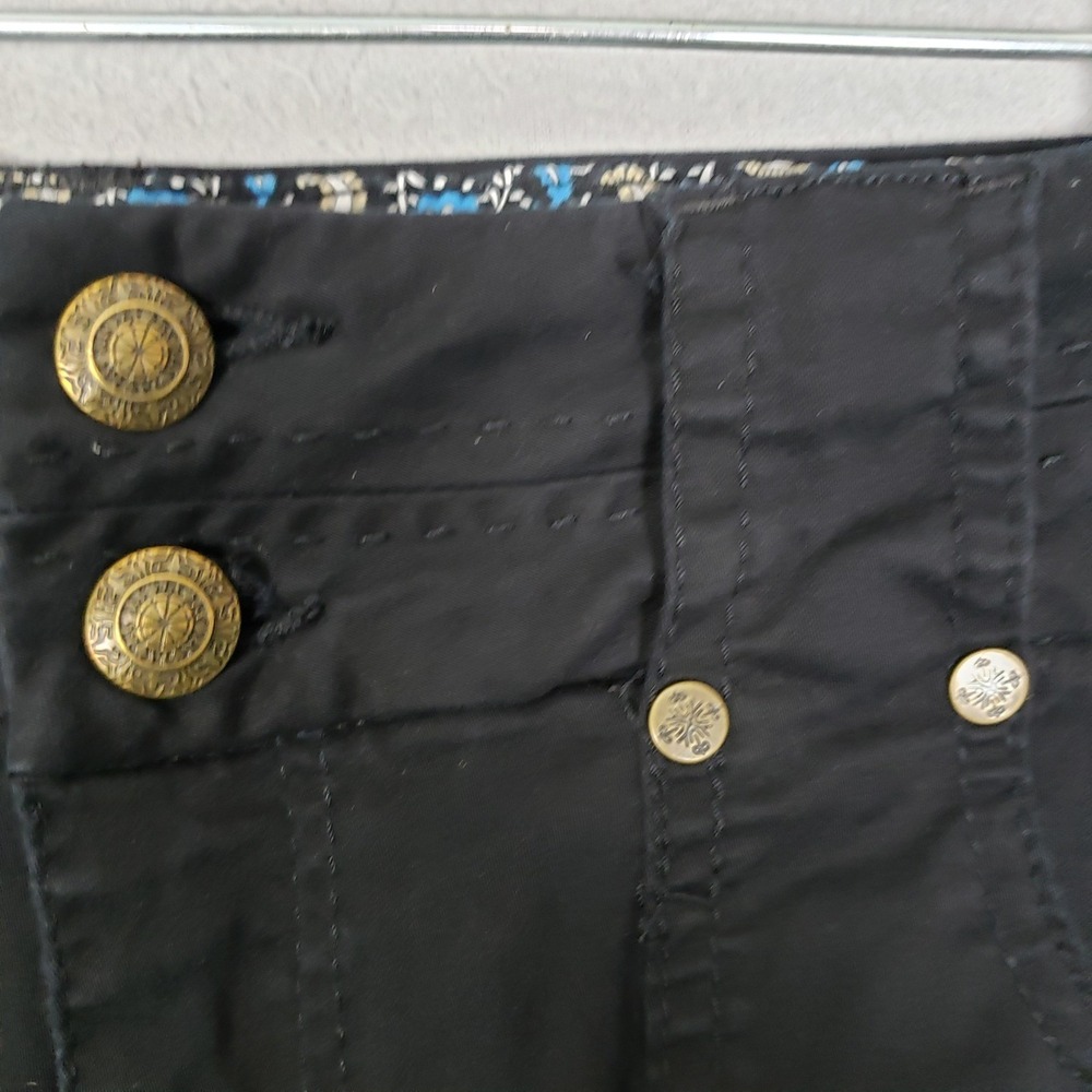 Dakota Blue Black Denim Twill Shorts Flap Pocket Casual Staple Size 8 - Picture 7 of 11